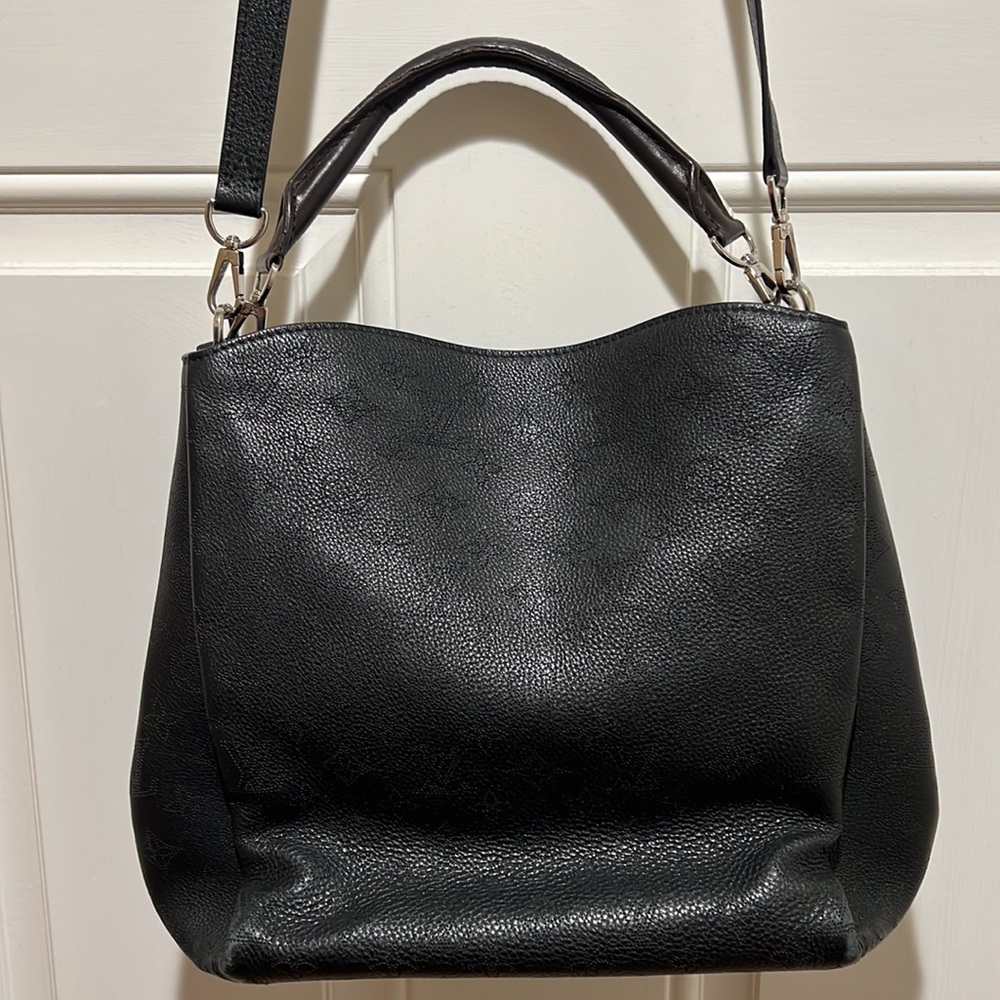 Louis Vuitton Babylone PM Black Mahina Calfskin